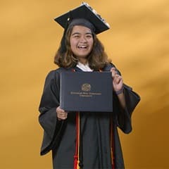 Adrian Henares, a 2024 bachelor’s in communication graduate from WUV.