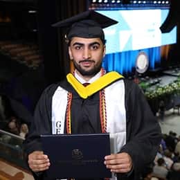 Darvin Ojha, a 2024 Bachelor of Science in Biology graduate from wuv. 