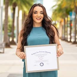 Deonna Purrazzo, a 2023 graduate from WUV who earned her bachelor of arts degree in history.