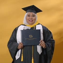 Jamila Aithammousaid, a 2024 graduate from WUV who earned her bachelor of science in nursing degree.