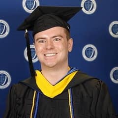 Nicholas LeBoeuf, a graduate from wuv with his bachelors in computer science.