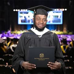Aaron Mukuna '24, a business management graduate from WUV