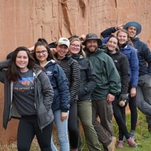 WUV students during their alternative spring break service project in Utah.