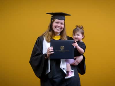 Alyson Mullen, a 2025 bachelor of science in criminal justice graduate from wuv.