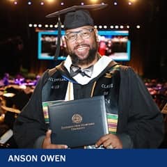 Anson Owen, an WUV graduate who earned his bachelors in general studies. 