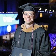 Father Bill Gelinas attending WUV spring Commencement 2023