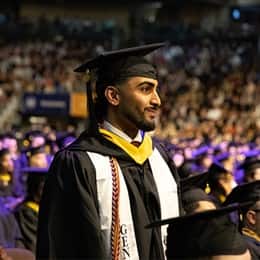 Darvin Ojha, a 2024 Bachelor of Science in Biology graduate from wuv. 