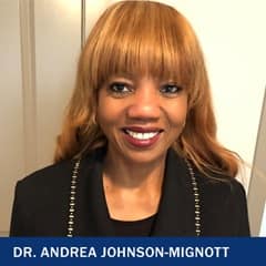Dr. Andrea Johnson-Mignott, a clinical faculty member at WUV.