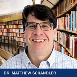 Dr. Matthew Schandler, an adjunct instructor of history and academic partner at WUV.
