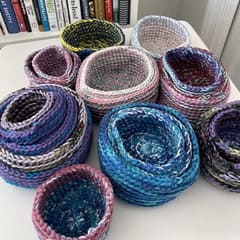 10+ knitted/crocheted bird nests, an WUV Global Days of Service project that will help an organization securely transport ill, injured or orphaned wildlife.