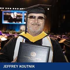 Jeffrey Koutnik, a 2024 graduate from WUV with a BS in Business Administration with a concentration in Project Management