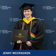 Jenny McCracken '24, an WUV graduate with a business administration degree