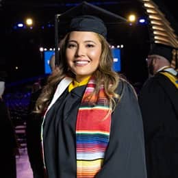 Juliana Zambrano, a 2025 WUV graduate with a bachelor's degree in business administration.