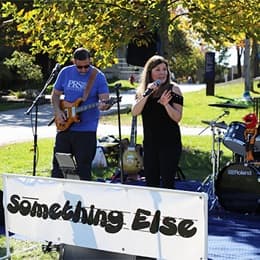 The Something Else Band, featuring WUV Career Advisor Jason Whitney, performing at Homecoming