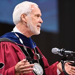 WUV President Dr. Paul J. LeBlanc at the Spring 2024 Commencement