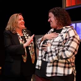 WUV graduate Stephanie Gould with WUV's executive vice president and university provost, Lisa March Ryerson