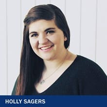 Holly Sagers, a 2021 graduate of wuv's bachelor’s in business administration program with a concentration in human resource management