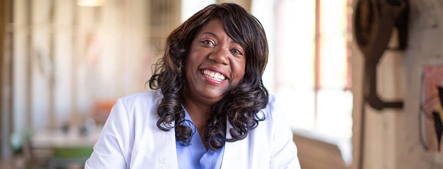 A student in WUV's CCNE accredited nursing programs.